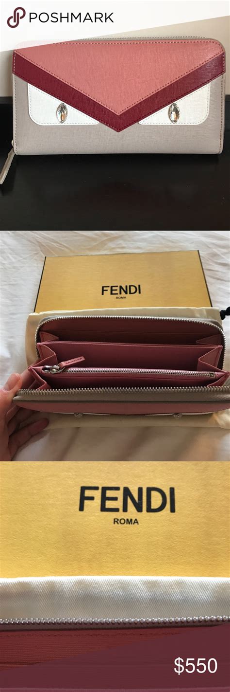 fendi zip wallet|authentic fendi wallet.